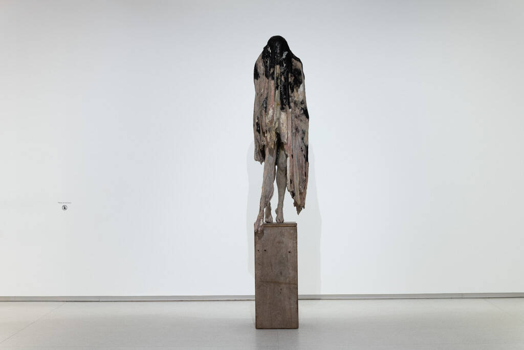 <p>Berlinde De Bruyckere,<em> Arcangelo I</em>, 2020, wax, animal hair, wood, iron, concrete, epoxy, Auckland Art Gallery Toi o Tāmaki, purchased with assistance from the M A Serra Trust and International Ambassadors, 2021</p>
