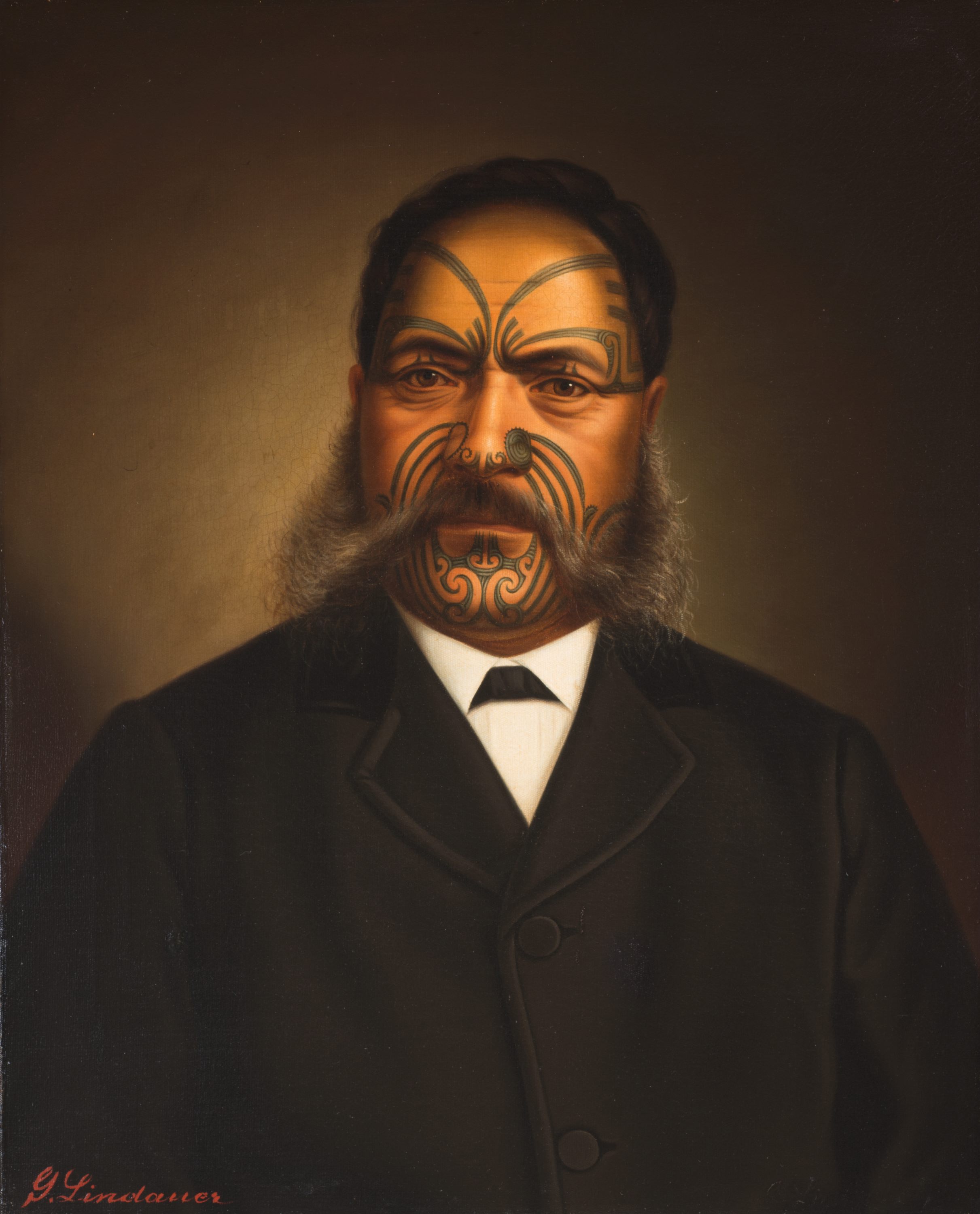 <p><strong>Gottfried Lindauer</strong><br />
<em>Hori Ngakapa Te Whanaunga</em> 1878<br />
Auckland Art Gallery Toi o Tāmaki<br />
gift of Mr H E Partridge, 1915</p>
