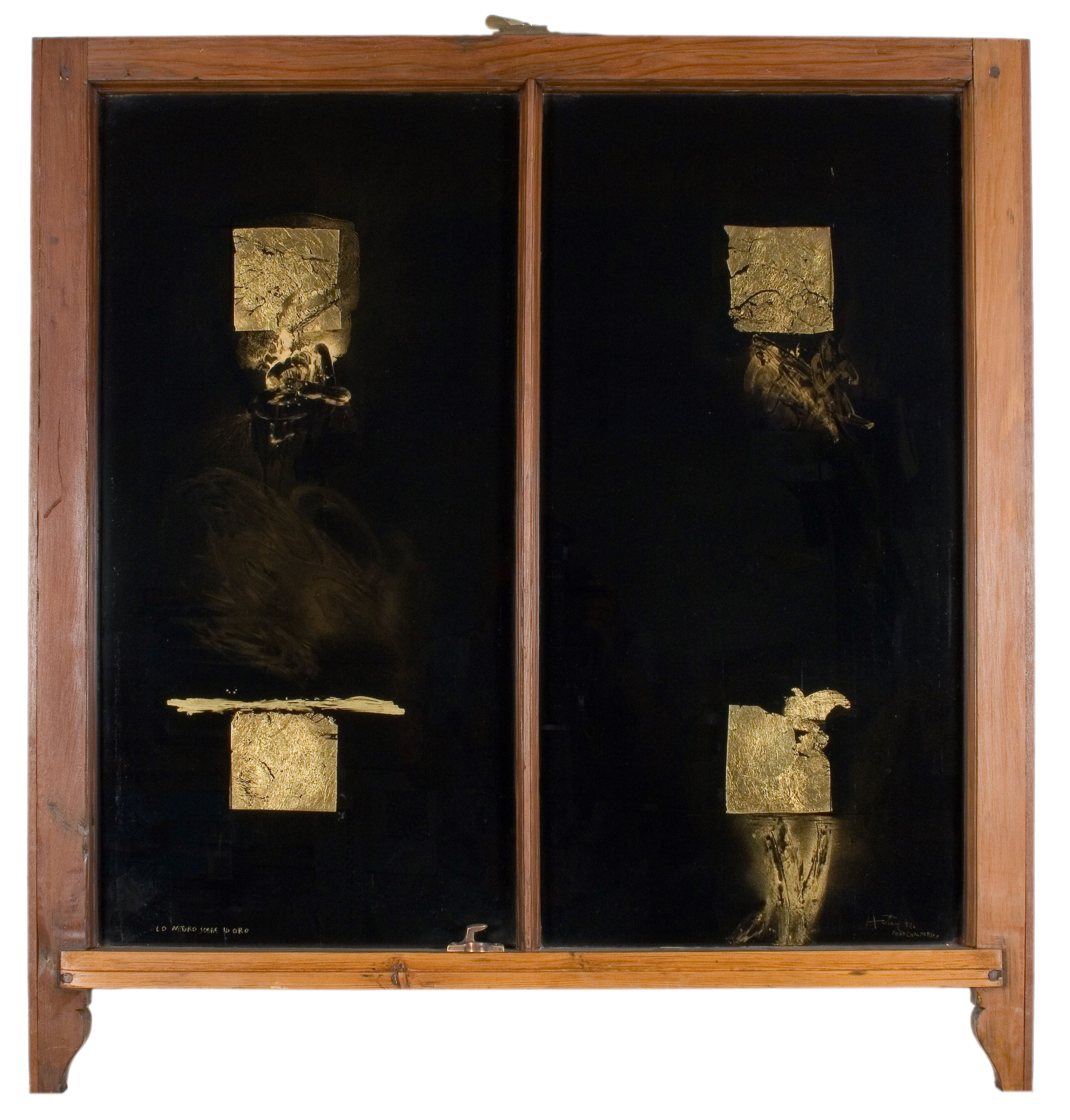 <p><strong>Ralph Hotere</strong><br />
<em>Lo negro sobre lo oro</em> 1992<br />
Auckland Art Gallery Toi o&nbsp;Tāmaki<br />
gift of the Patrons of the Gallery, 1993</p>
