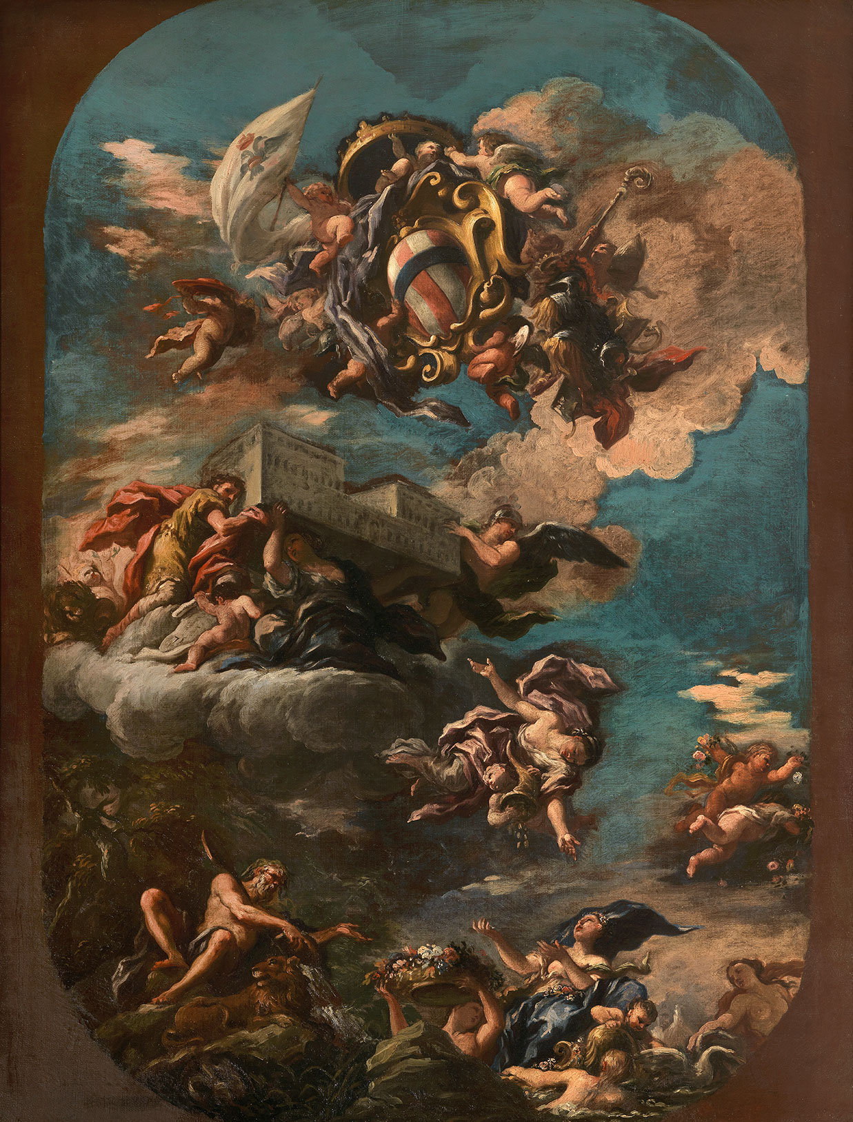 <p>Anton Domenico Gabbiani <br />
<em>Glorification of the Corsini Family: Sketch for the Ceiling Fresco of the Presentation Room of the Palazzo</em> 1694–95<br />
Galleria Corsini, Florence</p>