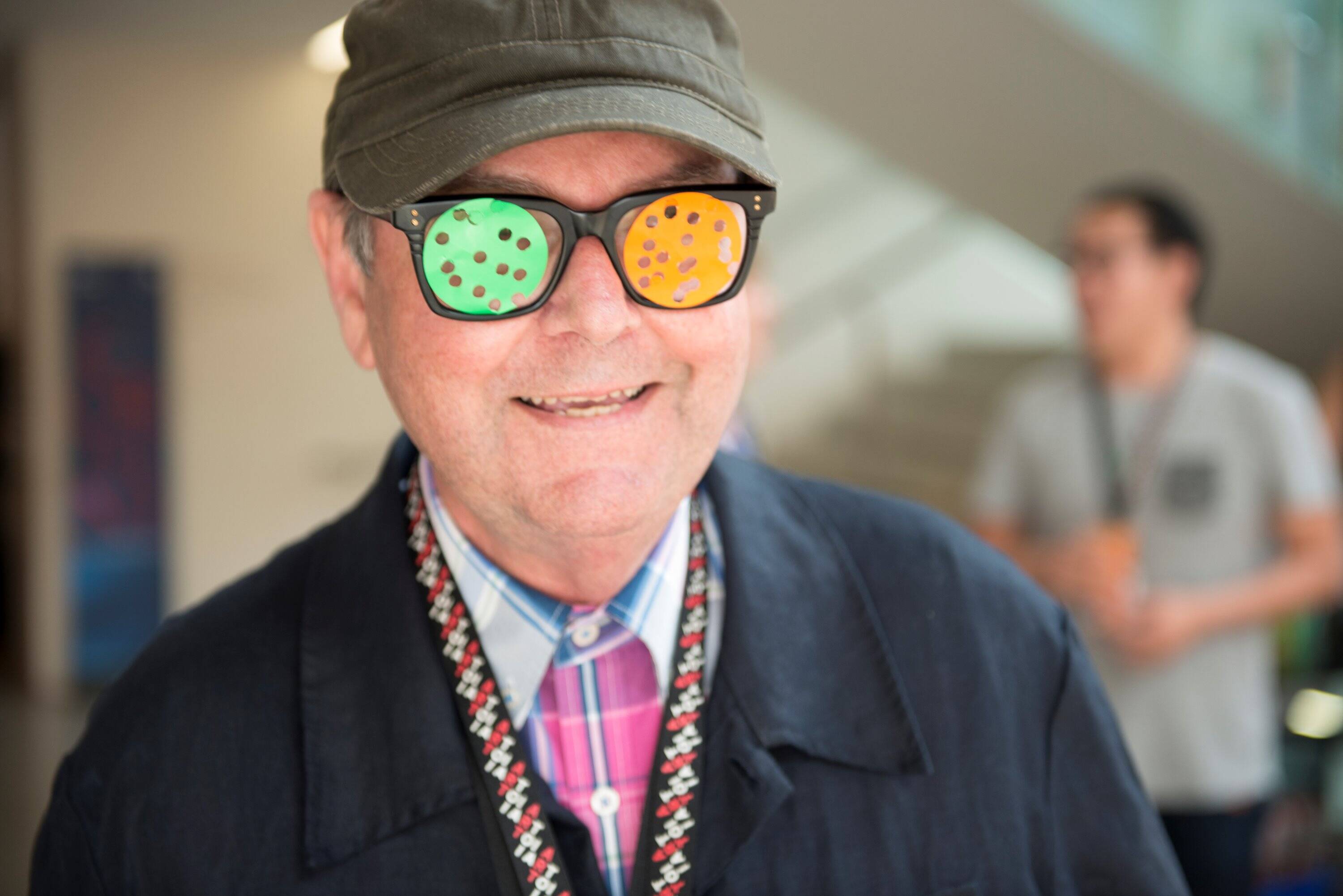 <p>Ron at the &#39;dot&#39; themed staff Christmas party, Auckland Art Gallery Toi o Tāmaki, 2017.&nbsp;</p>