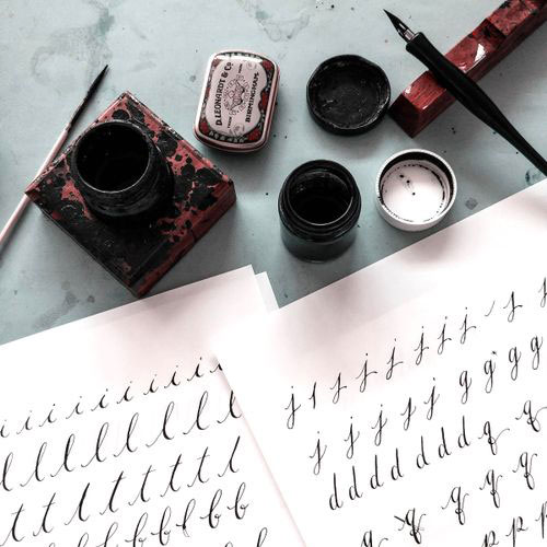 Contemporary pointed-pen calligraphy workshop