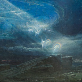 From the collection:  Albert Goodwin,  'The First Christmas Dawn', 1894 Image