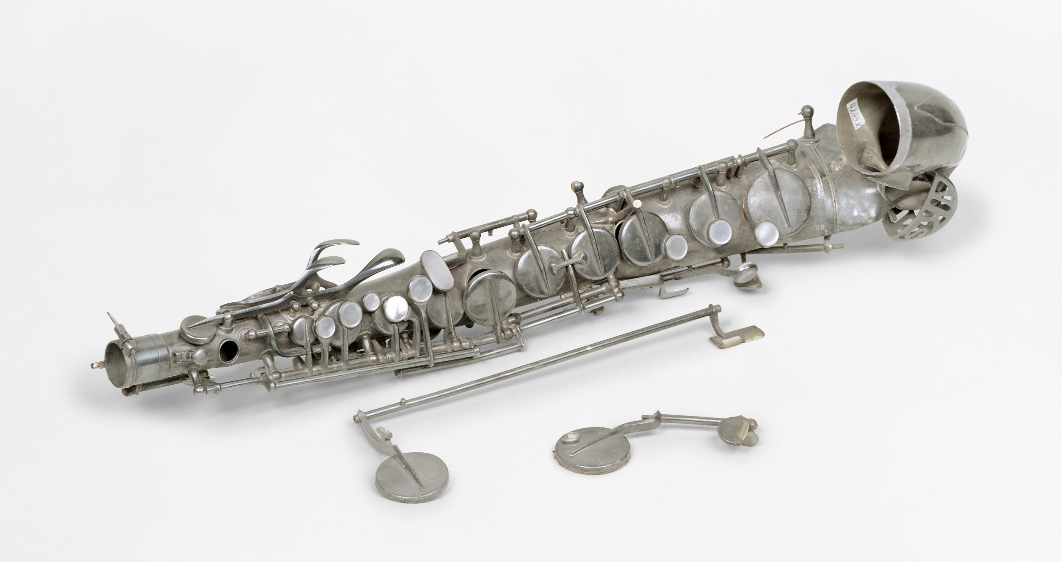 <p><strong>Image credit:</strong><br />
<strong>Susan Philipsz,</strong> <em>War Damaged Musical Instruments, Altsaxophon (ruin)</em>, 2015. Collection Musikinstrumenten Museum Berlin.</p>