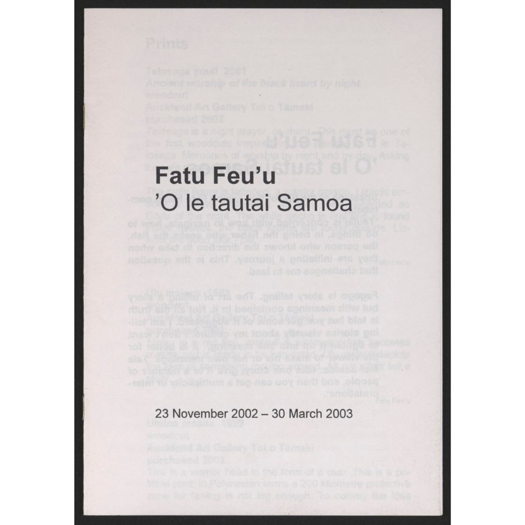 Fatu Feu’u: O le Tautai Samoa: Checklist Image