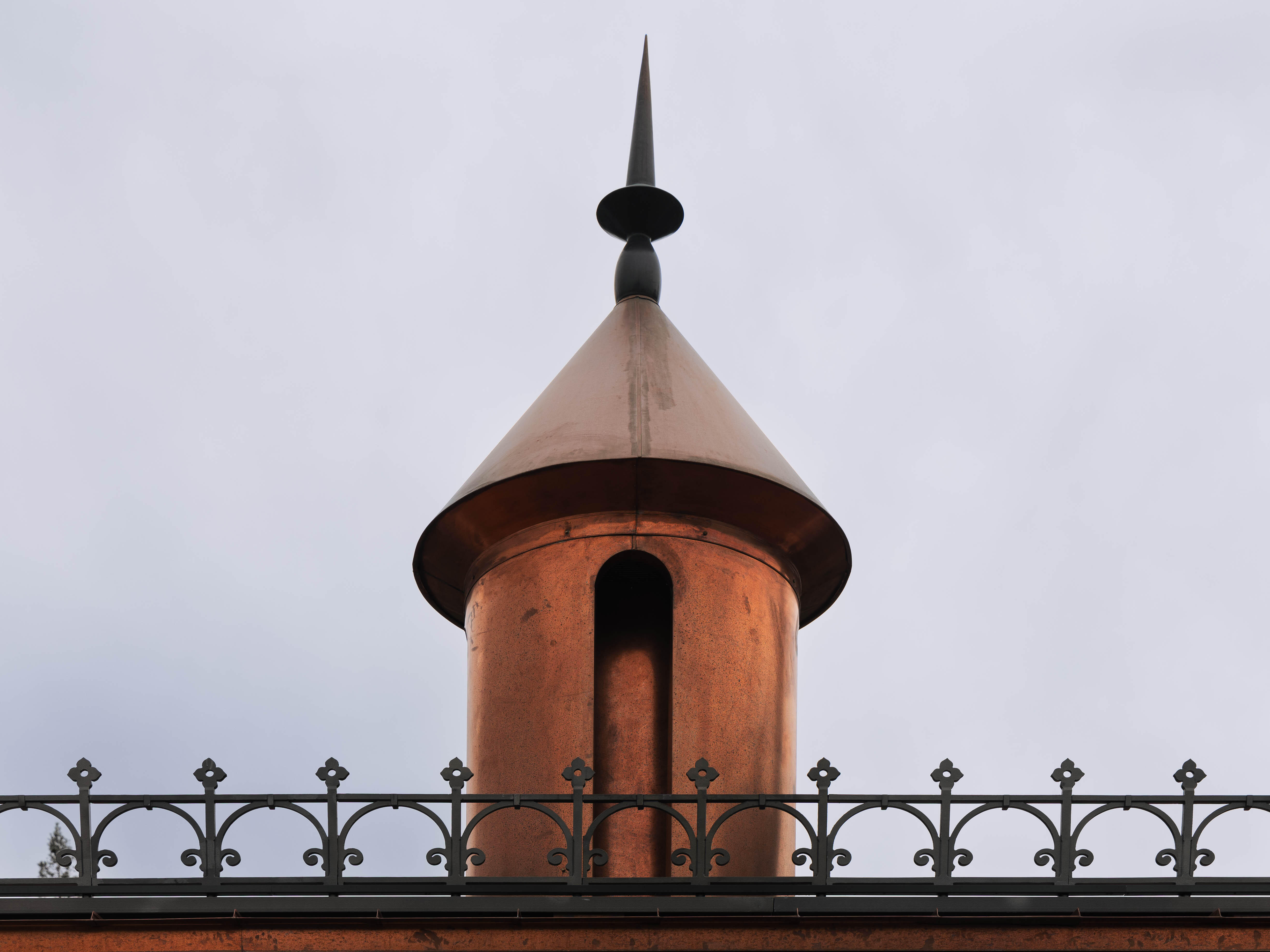 <p><em>Kia Whakahou, Kia Whakaora Heritage Restoration Project,</em>&nbsp;new turrets, August 2024.&nbsp;Photography by Daniel Zheng.</p>
