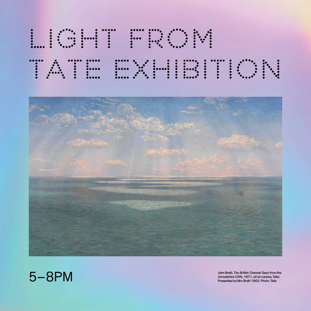 <p>Explore the startling beauty and resonance of light in <a href="https://www.aucklandartgallery.com/whats-on/exhibition/light-from-tate-1700s-to-now" target="_blank"><em>Light from Tate: 1700s to Now</em></a>, a major exhibition exclusive to Auckland Art Gallery Toi o Tāmaki in Aotearoa New Zealand.</p>

<p>Curated from the collections of Tate, UK, <em><a href="https://www.aucklandartgallery.com/whats-on/exhibition/light-from-tate-1700s-to-now" target="_blank">Light from Tate: 1700s to Now</a></em> features nearly 100 artworks by celebrated artists across the globe from the 18th century to the present day.</p>

<p><a href="https://www.aucklandartgallery.com/whats-on/exhibition/light-from-tate-1700s-to-now" target="_blank"><em>Light from Tate: 1700s to Now</em></a> tells the story of how light has captivated artists over time and across different media including painting, photography, sculpture, installation, drawing and moving image.</p>

<p>Please note, 90 mins is the recommended viewing time for this exhibition.</p>

<p><a href="http://www.aucklandartgallery.com/lightfromtate" target="_blank"><em>Light from Tate: 1700s to Now</em></a>&nbsp;is presented in collaboration with Tate and is proudly supported by HSBC, AUT, British Council New Zealand and the Pacific, and Auckland Art Gallery Foundation.&nbsp;The exhibition is indemnified by the New Zealand Government.&nbsp;<a href="http://www.aucklandartgallery.com/lightfromtate"><em>Light from Tate: 1700s to Now</em></a>&nbsp;is presented in association with Auckland Arts Festival 2023.</p>