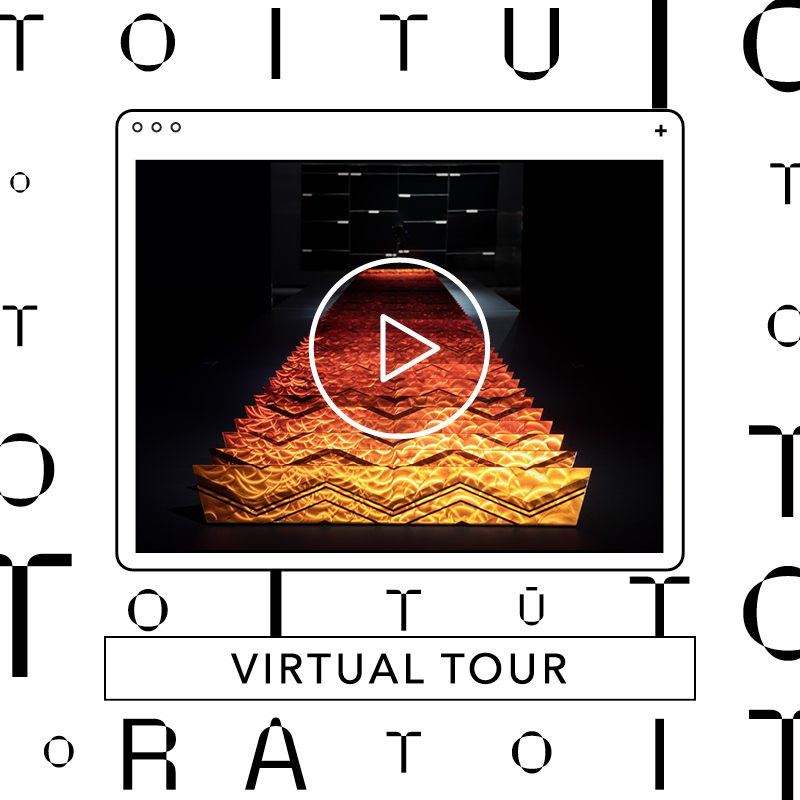 Click here for Toi Tū Toi Ora: Contemporary Māori Art virtual tour Logo