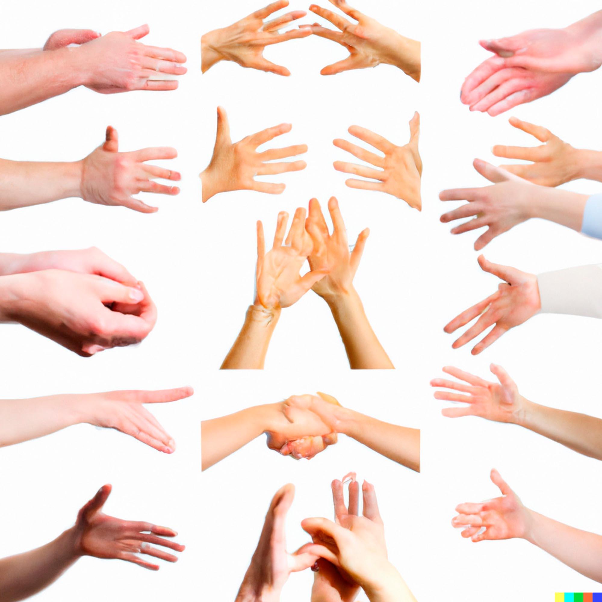 <p>Images generated by DALL-E 2 using the search term &#39;human hands&#39;</p>
