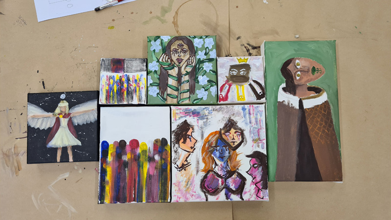 <p>A selection of work produced by&nbsp;ākonga in a workshop delivered by Gallery educator Luise Fong</p>