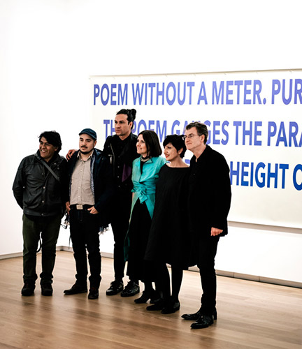 <p>Participating artists in <em>Space to Dream: Recent Art from South America</em> at the exhibiton opening, Friday 6 May 2016. Photo &copy; Cam McLaren</p>
