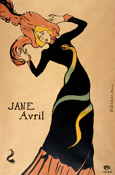 <p>Henri De Toulouse-Lautrec,&nbsp;Jane Avril, 1899<br />
Lithograph in coloured inks on paper<br />
Scottish National Gallery, &copy; Trustees of the National Galleries of Scotland<br />
www.nationalgalleries.org</p>