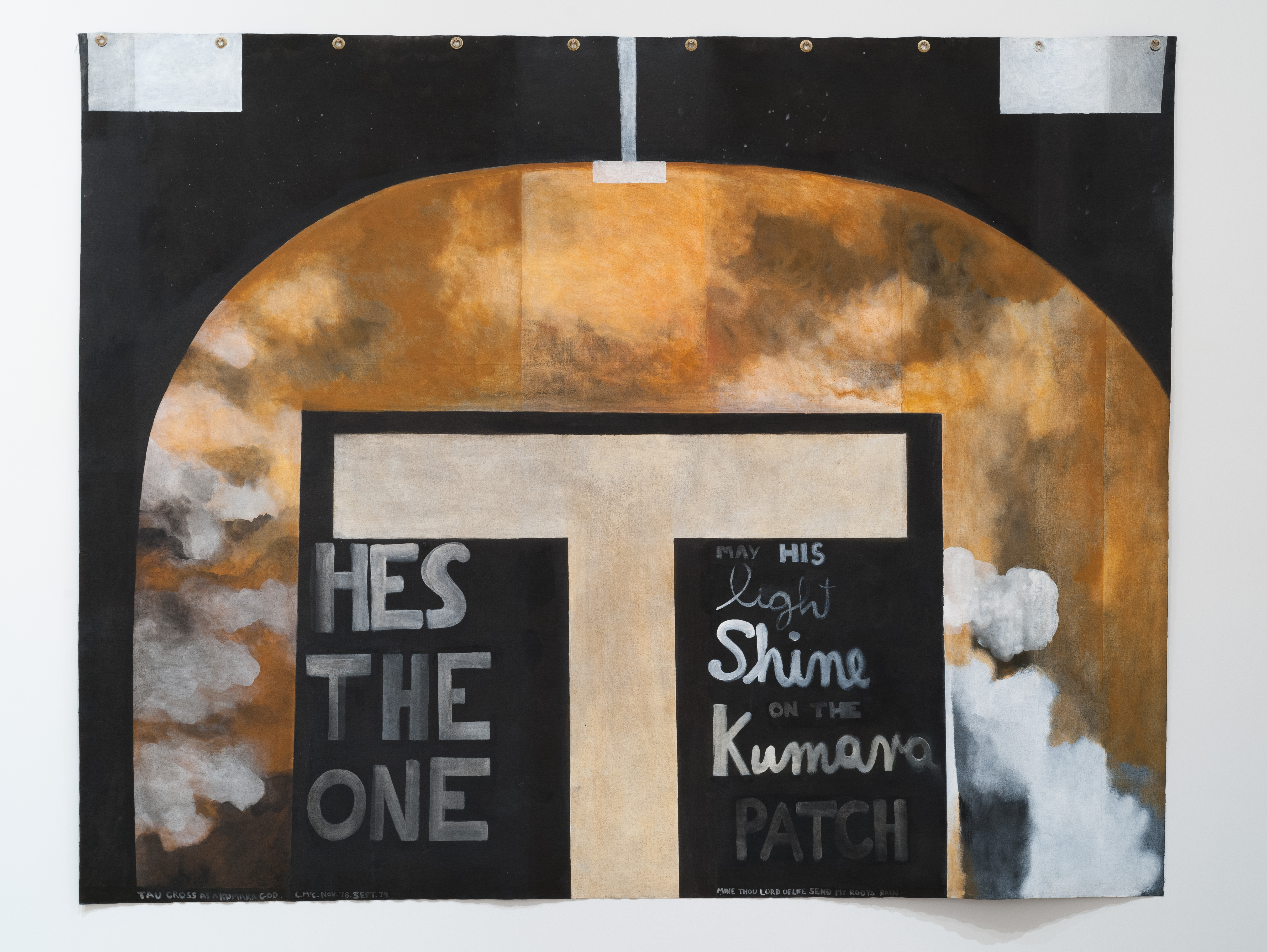 <p><strong>Colin McCahon </strong><em>May His light shine (Tau Cross) </em>1978-1979, Chartwell Collection, Auckland Art Gallery Toi o Tāmaki, 1980. Courtesy of the Colin McCahon Research and Publication Trust.</p>

<p>&nbsp;</p>