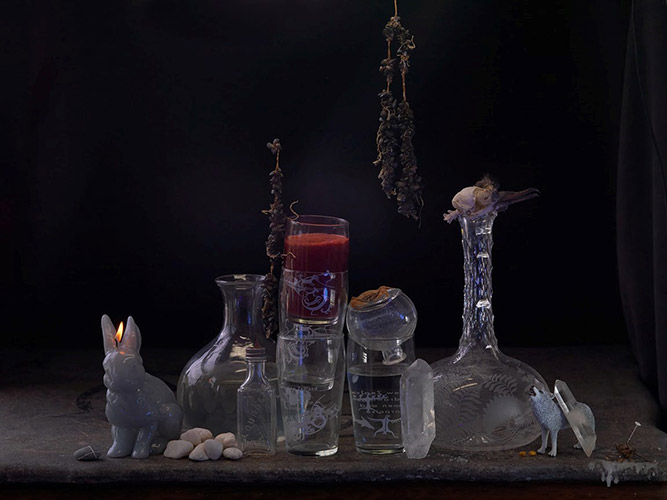 <p><strong>Fiona Pardington</strong><br />
<em>Still Life with Mussel Spat, My Name Sigil&nbsp;Crystals and Wolf Moon Holy Water, Ripiro</em>&nbsp;2013<br />
Courtesy of the artist and Starkwhite, Auckland</p>
