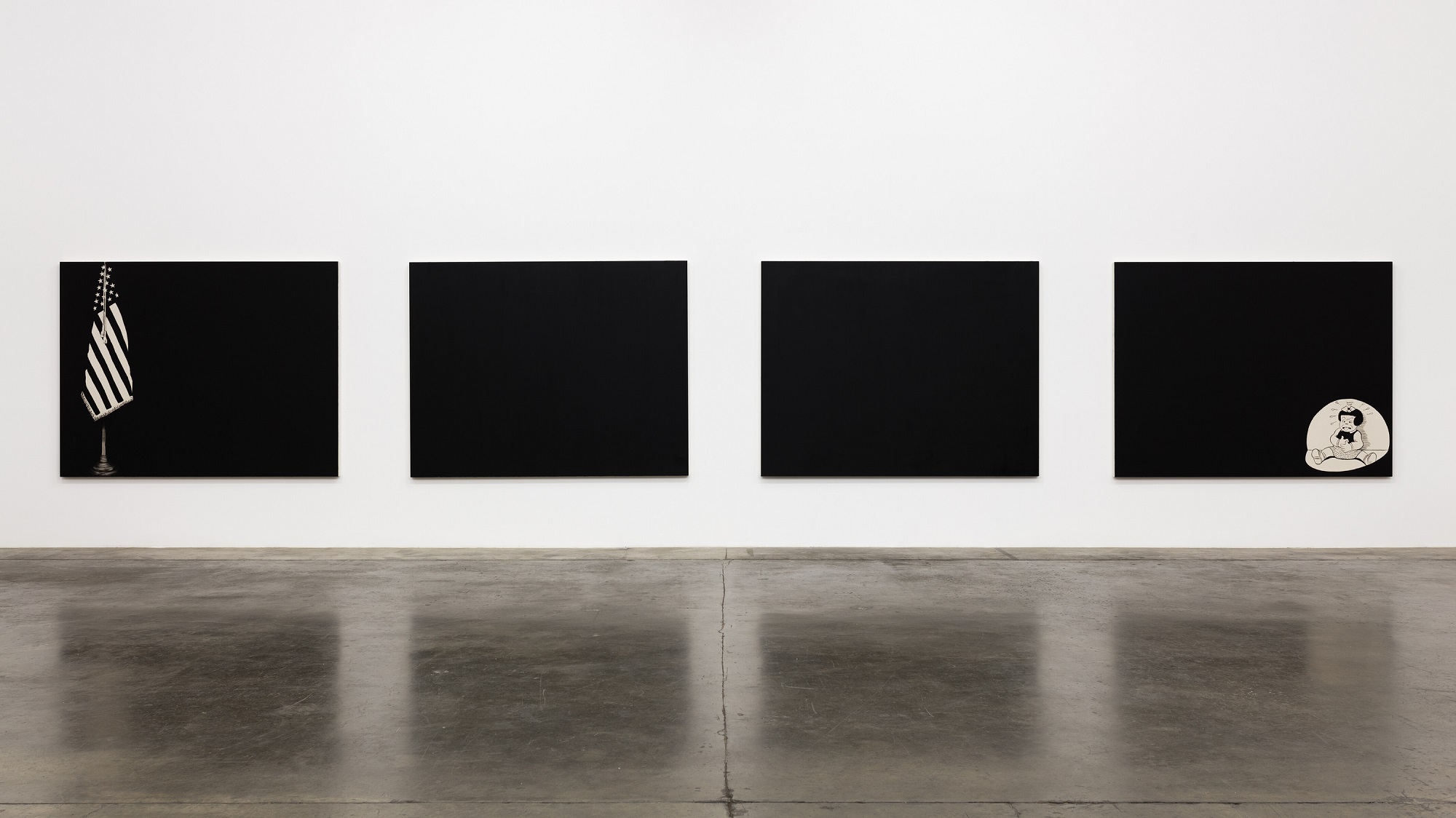 <p>Image:<strong> Frances Stark</strong>, <em>Black Flag,</em> 2018,<br />
oil on canvas. Courtesy Galerie Buchholz, Berlin/<br />
Cologne/New York.</p>
