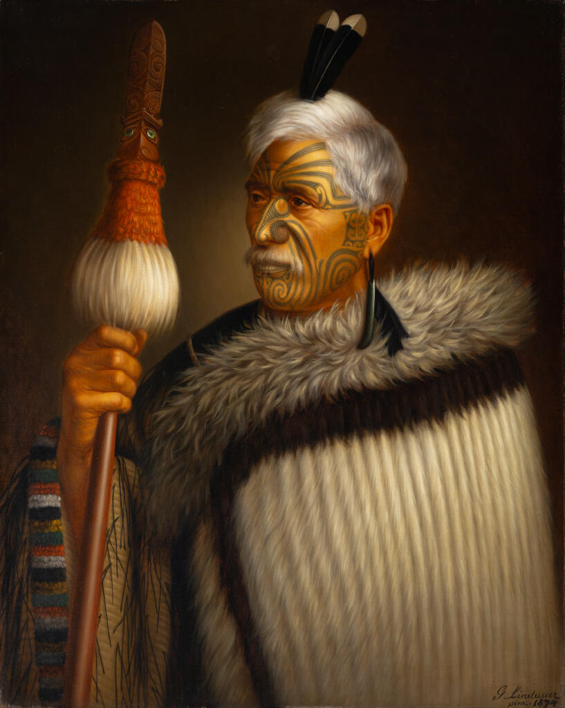 <p><strong>&nbsp;Gottfried Lindauer</strong>, <em>Te Hira Te Kawau</em>, 1874, Auckland Art Gallery Toi o Tāmaki, gift of Mr H E Partridge, 1915.&nbsp;</p>
