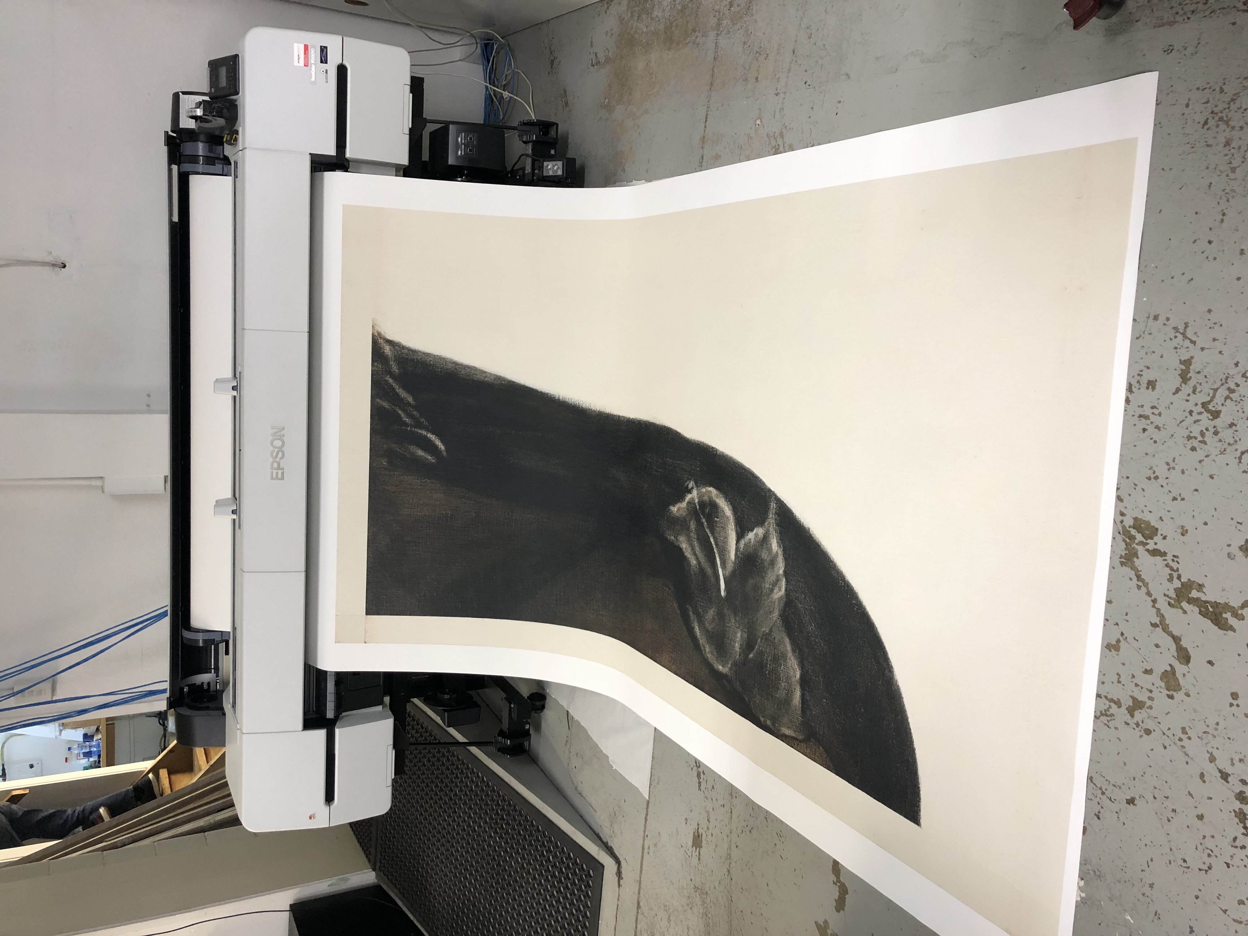 <p>Printing the reproduction of&nbsp;<em>The Ponsonby Madonna&nbsp;</em>at&nbsp;PCL Imaging. Image courtesy of PCL Imaging</p>
