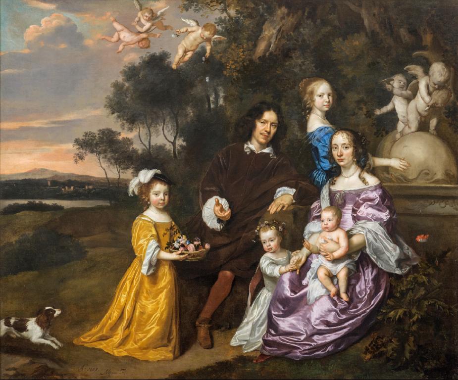 <p><strong>Jan Mytens</strong><br />
<em>Family Group by an Ornamental Fountain in a Pastoral Landscape</em> 1663<br />
Mackelvie Trust Collection, Auckland Art Gallery Toi o Tāmaki<br />
purchased with assistance from the M A Serra Trust, Auckland Art Gallery Toi o Tāmaki, 2014</p>