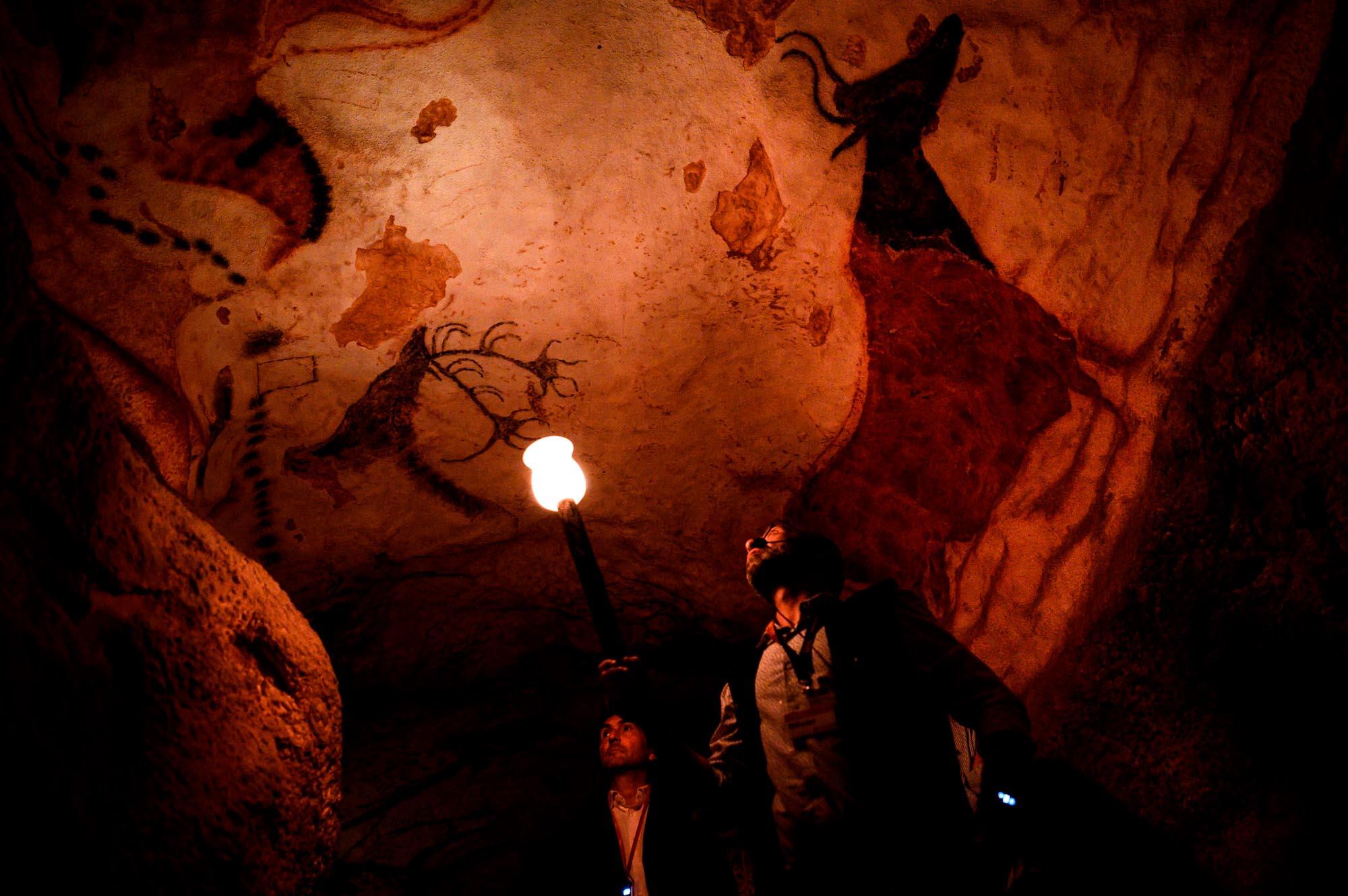 <p>A selection of the more than 600 paintings covering the interior walls of the cave at Lascaux, France. The paintings are estimated to be up to 20,000 years old.&nbsp;</p>
