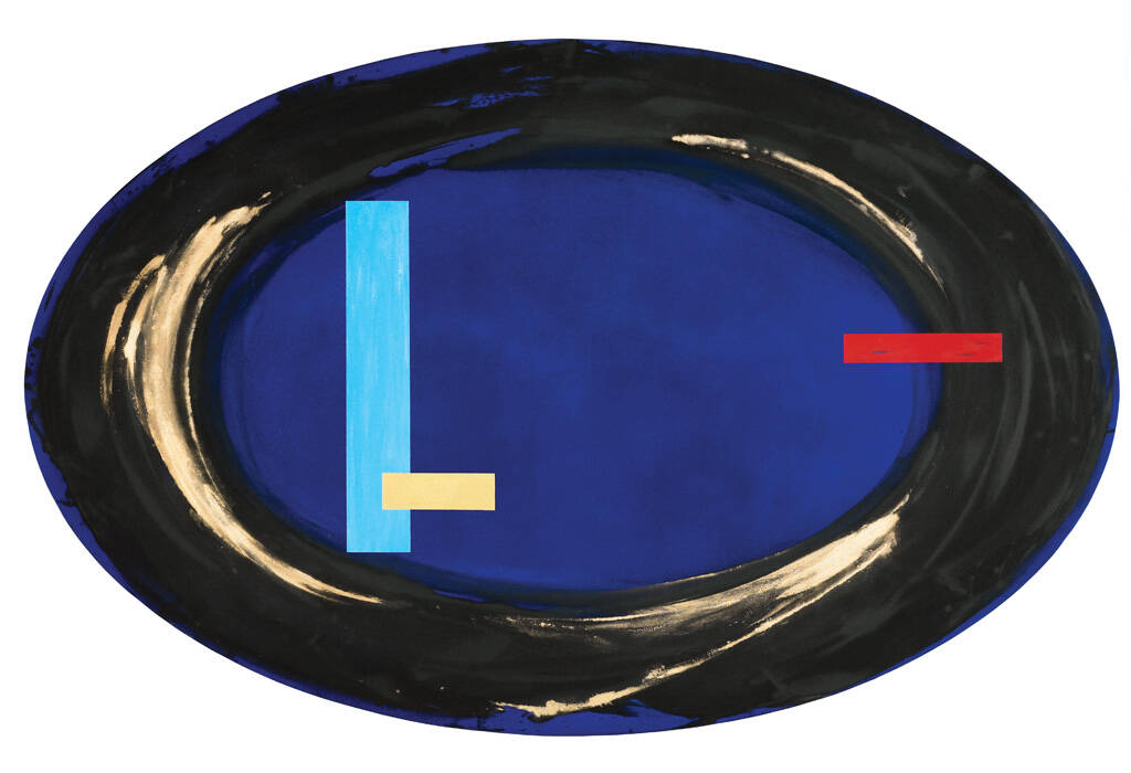 <p><em>Nomadic Geometries (Dancing Shall it Name)</em>, 1993, acrylic and oil on canvas, Museum of New Zealand Te Papa Tongarewa, purchased 1993 with New Zealand Lottery Grants Board funds</p>
