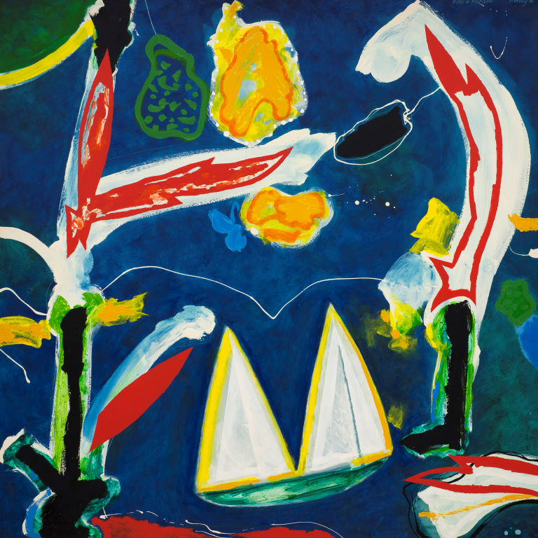<p><strong>Pat Hanly</strong><br />
<em>Fire and rainbow</em> 1985<br />
Auckland Art Gallery Toi o Tāmaki<br />
gift of the Friends of the Auckland Art Gallery Acquisitions Trust, 1986</p>
