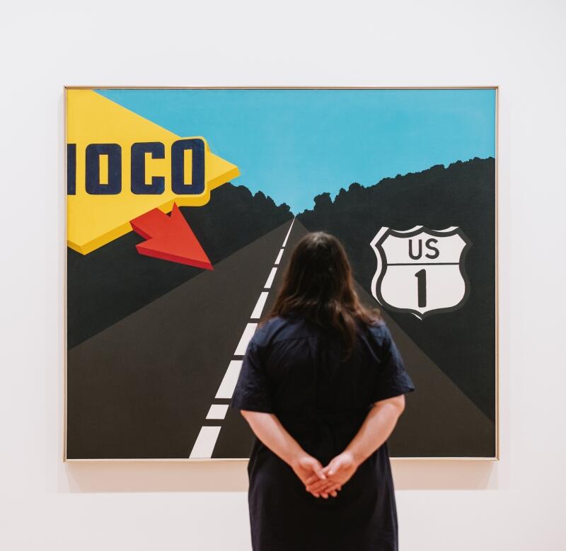 <p><strong>Artwork credit</strong></p>

<p><strong>Allan D&#39;Arcangelo</strong>, <em>US Highway 1, Number 3</em>, 1962, Virginia Museum of Fine Arts, Gift of Sydney and Frances Lewis, 85.376 &copy; Allan D&#39;arcangelo. ARS/Copyright Agency, 2025</p>
