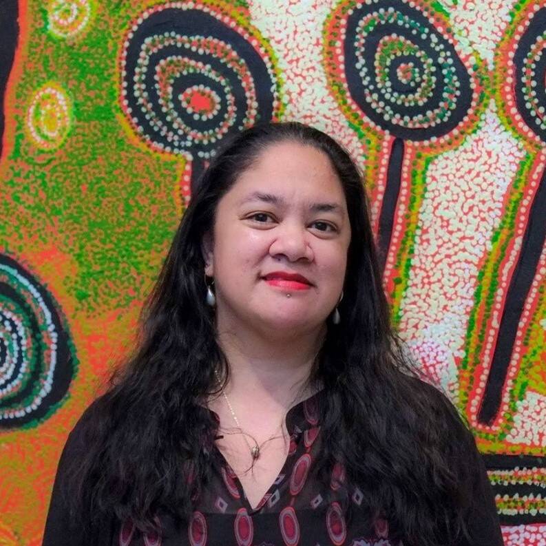 <p>Tina Baum is from the Gulumirrgin (Larrakia)/Wardaman/Karajarri peoples of the Northern Territory and Western Australia, with Japanese, Chinese, Filipino, Scottish and German heritage. She has over 30 years&rsquo; experience working in museums and galleries throughout Australia and is the Curator of Aboriginal and Torres Strait Islander Art at the National Gallery of Australia. Baum has curated major national and internationally touring exhibitions including Defying Empire: 3rd National Indigenous Art</p>

<p>Triennial (2017), Ever Present: First Peoples Art of Australia (2021&ndash;23) and Emerging Elders (2009). Baum has a passion for learning and sharing First Peoples cultural knowledge and representation through the arts, culture, histories and Indigenising/de-colonising voices, perspectives and truth-telling. Baum has a focused passion to Indigenise best practice methodologies through appropriate cultural-care, identification, documentation, and Community engagement/co-management of Indigenous collections by reasserting traditional language, cultural authority and agency within Museum and Galleries throughout Australia and internationally.</p>

<p>Image Credit: Patrice Riboust</p>