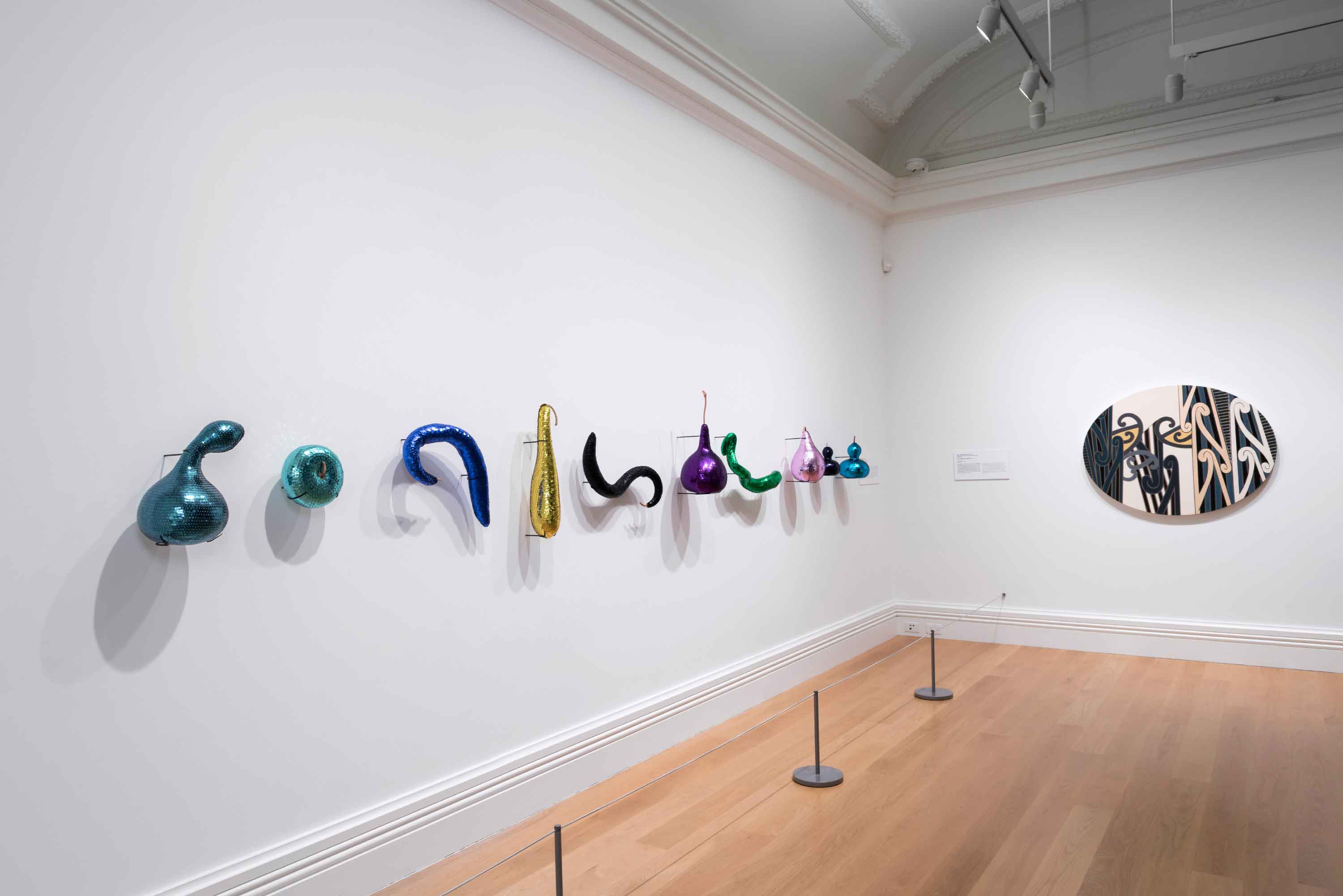 <p>Reuben Paterson <em>He Hue/Gourds: Kua tu te puehu&nbsp;</em>(installation view) Toi Tū Toi Ora: Contemporary Māori Art, Auckland Art Gallery Toi o Tāmaki, 2020.&nbsp;</p>