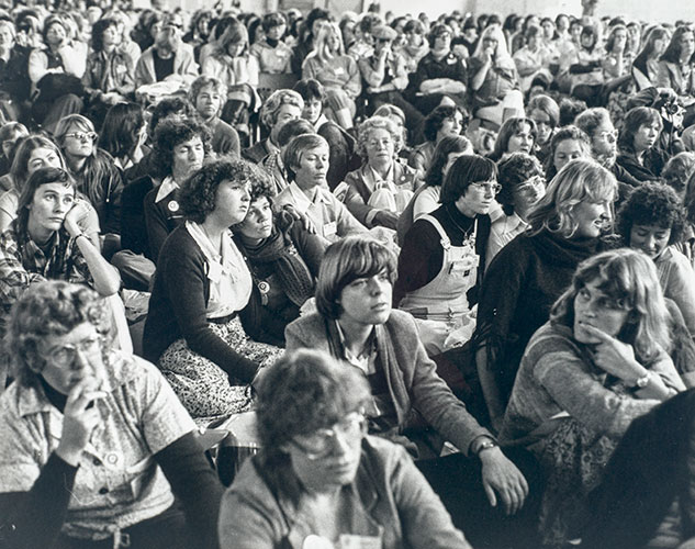 <p><strong>Marti Friedlander</strong><br />
<em>United Womens Convention, Hamilton</em> 1979<br />
Marti Friedlander Archive<br />
E H McCormick Research Library<br />
Auckland Art Gallery Toi o Tāmaki, on loan from The Gerrard and Marti Friedlander Charitable Trust, 2002</p>
