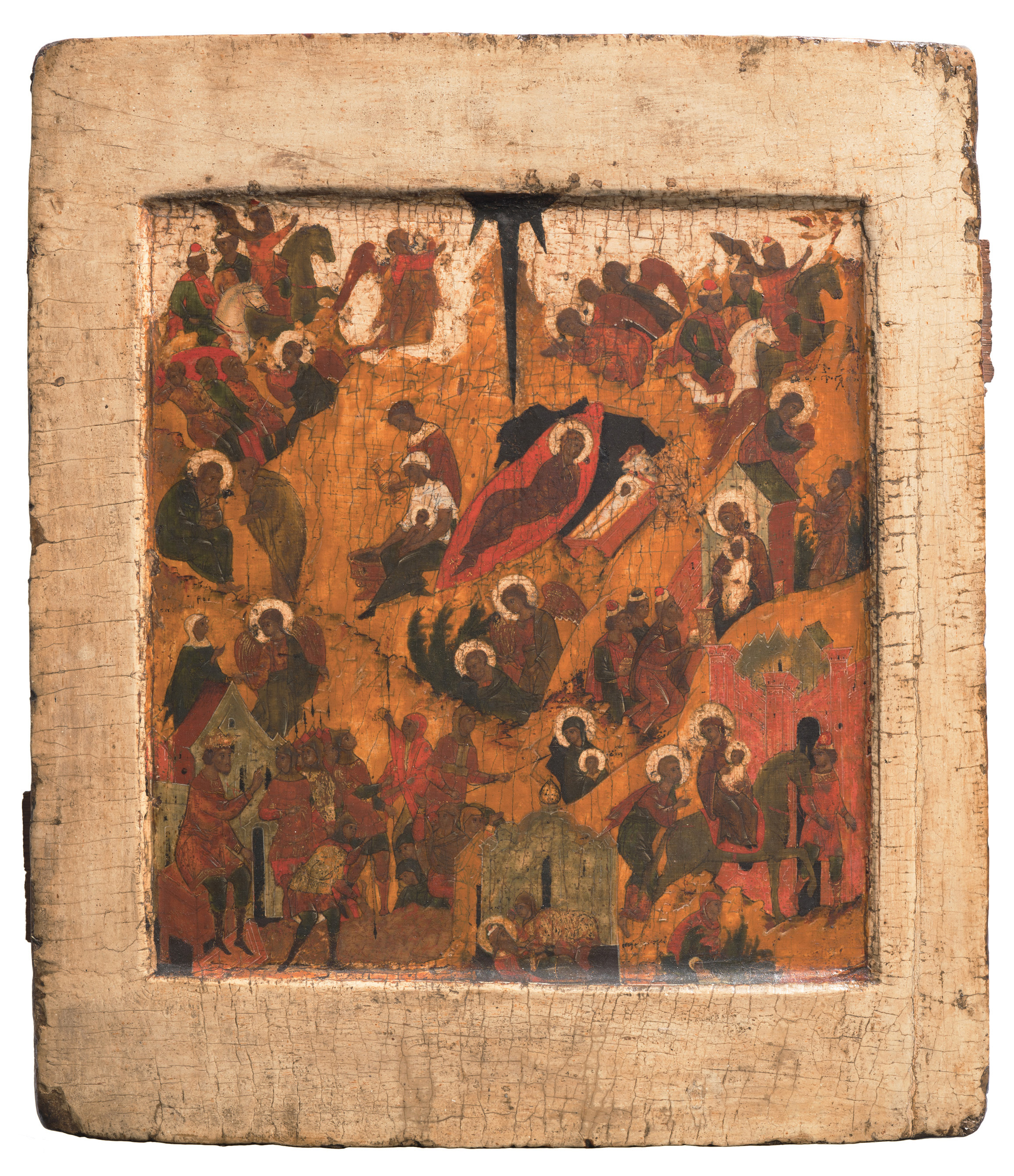 <p><em>Nativity</em>, Russia, 17th century, egg tempera and gesso on linen over wood, private collection, Canberra</p>