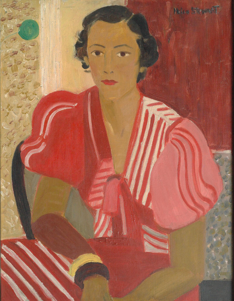 <p><strong>Helen Stewart</strong>,<em> Portrait of a woman in red</em>, 1930s, oil on canvas, Collection of Museum of New Zealand Te Papa Tongarewa, purchased with Ellen Eames Collection funds, 2006.&nbsp;&nbsp;</p>
