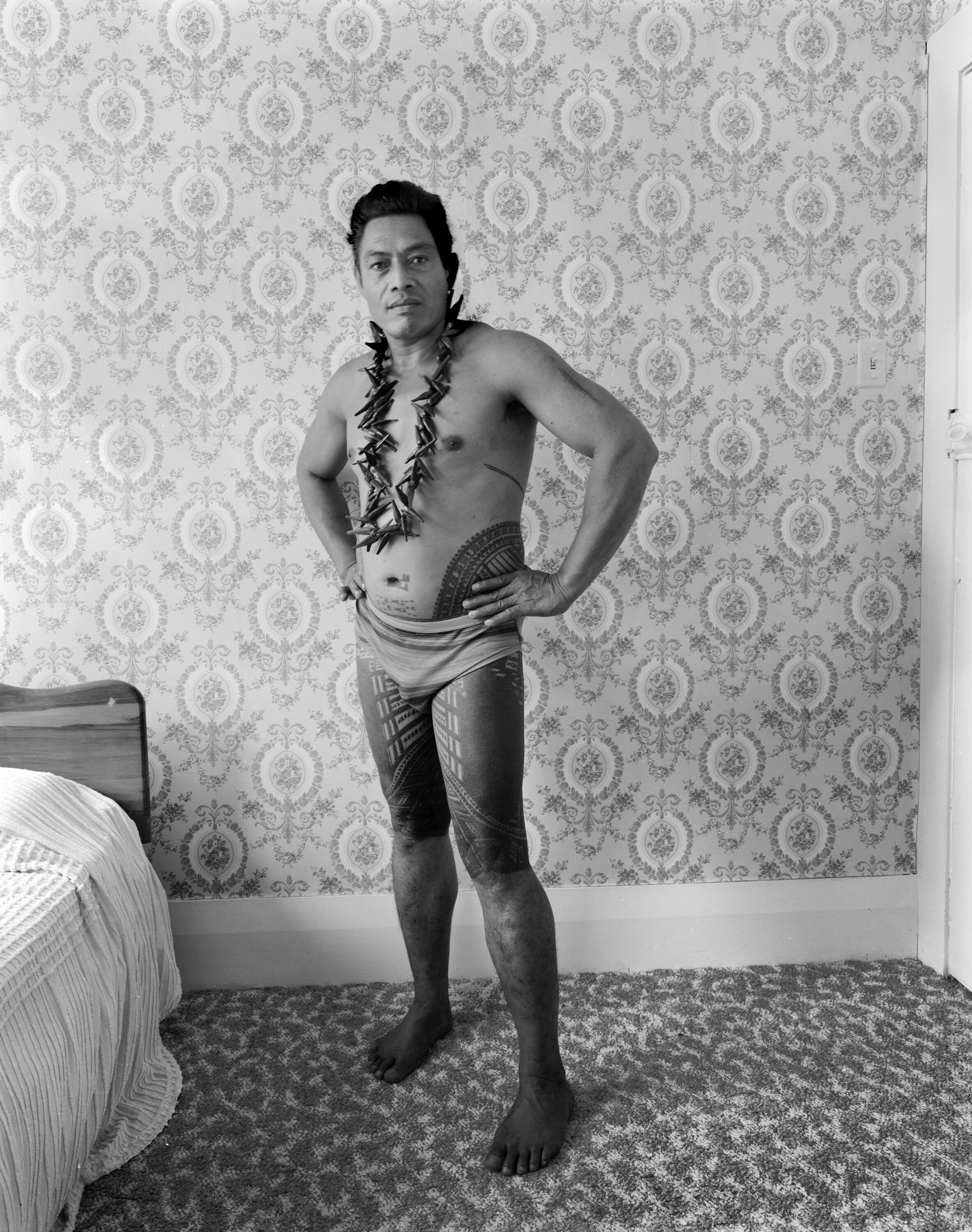 <p>&nbsp;</p>

<p><strong>Mark Adams</strong>, <em>02.04.1978. Selbourne Street. Grey Lynn. Tāmaki Makaurau Auckland. Mr Salati Fiu. Tufuga tatatau: Fa&lsquo;alavelave Petelo</em>, 1978, gelatin silver print, Collection of the Museum of New Zealand Te Papa Tongarewa, gift of the artist, 2021.</p>
