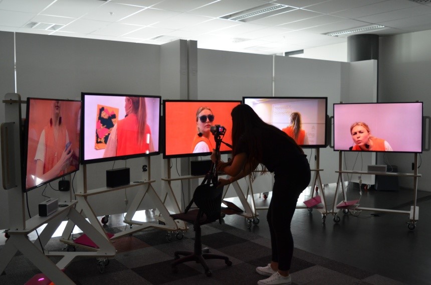 <p>A creative installation made by interns to feature in their film</p>