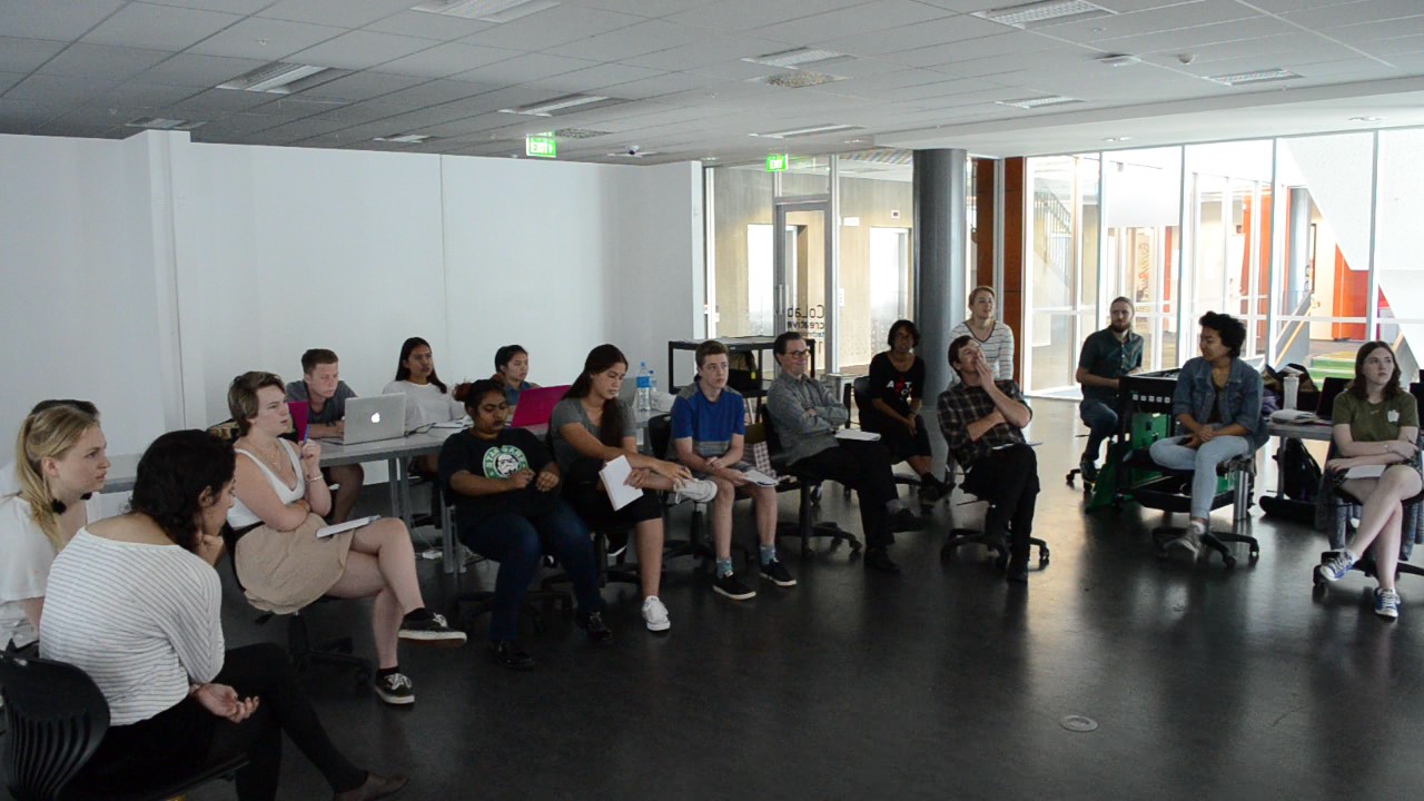 <p>Critique session accompanied by Clinton Watkins (AUT) and Roger Taberner (Auckland Art Gallery)</p>