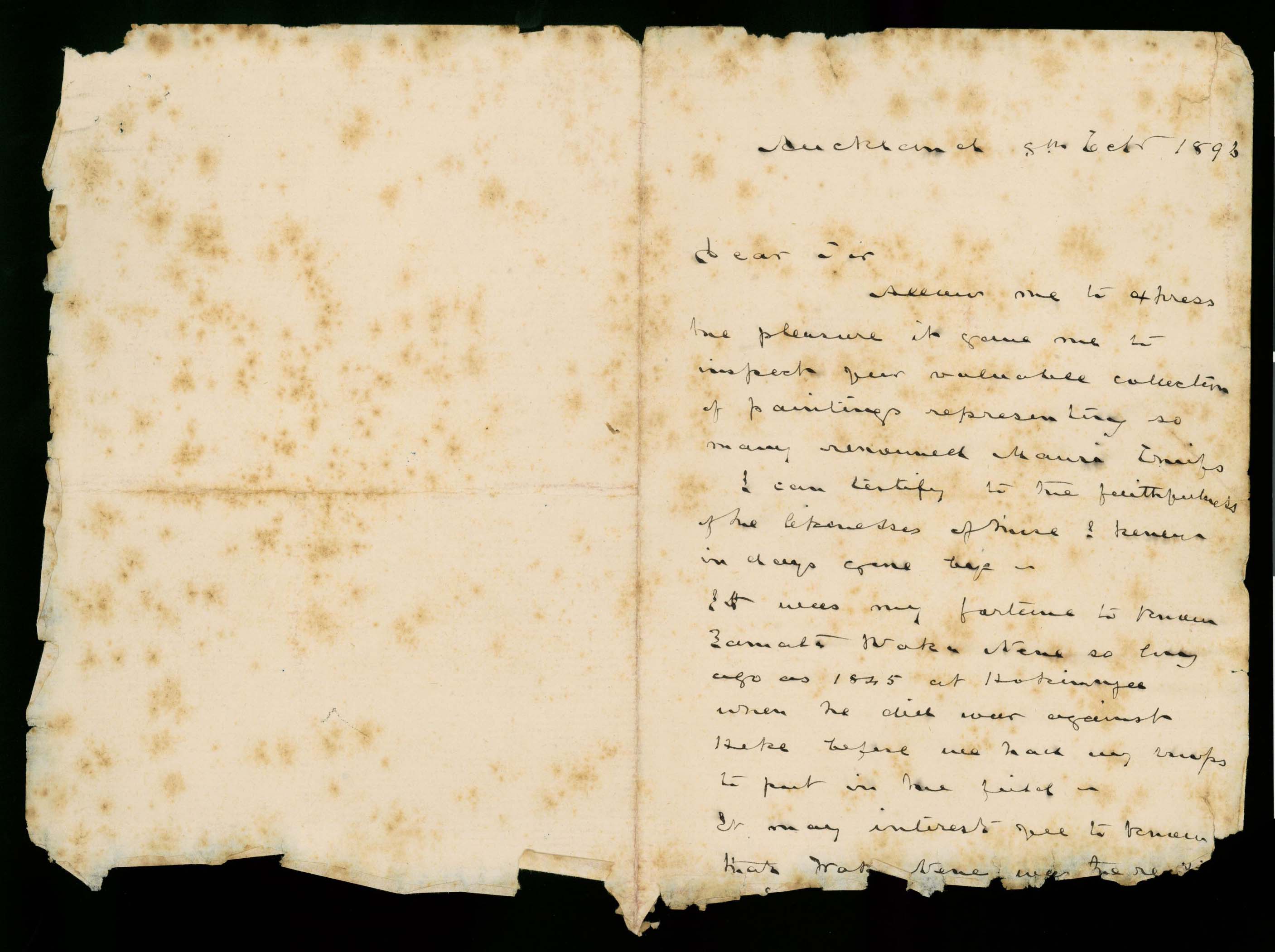 Letter to Henry Partridge from John Logan Campbell and William Swanson