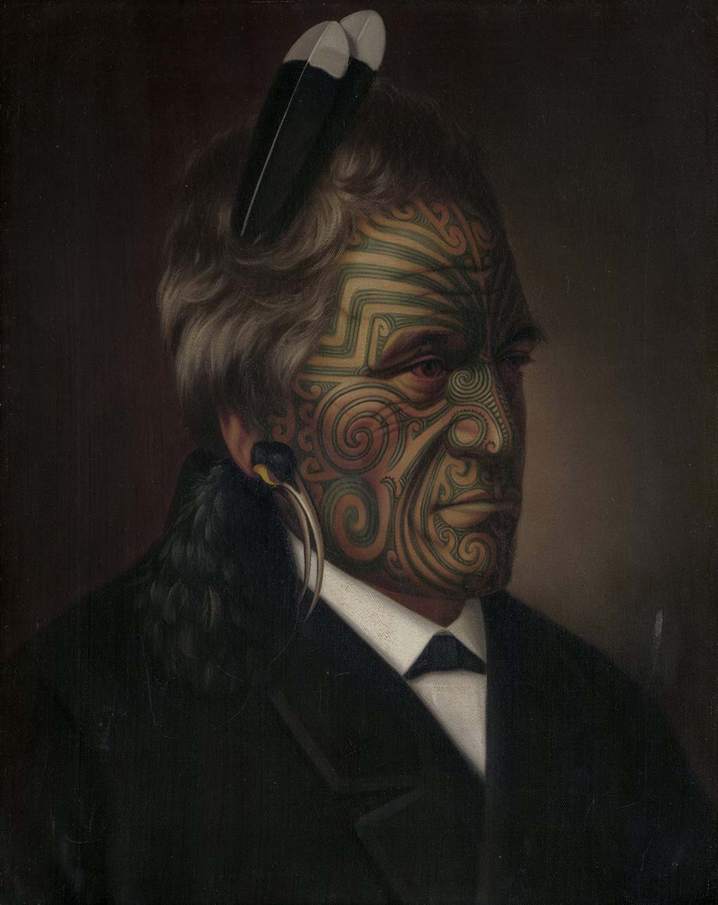 Tomika Te Mutu, chief of the Ngaiterangi tribe, Bay of Plenty, New Zealand