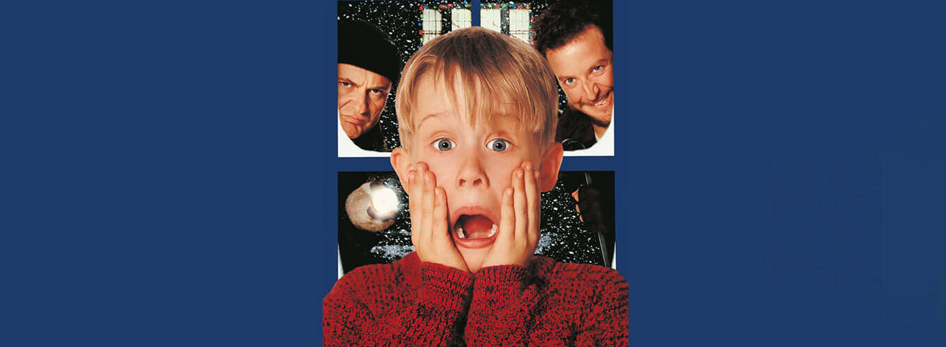 Kevin from Home Alone screaming with the burglars in the background. 