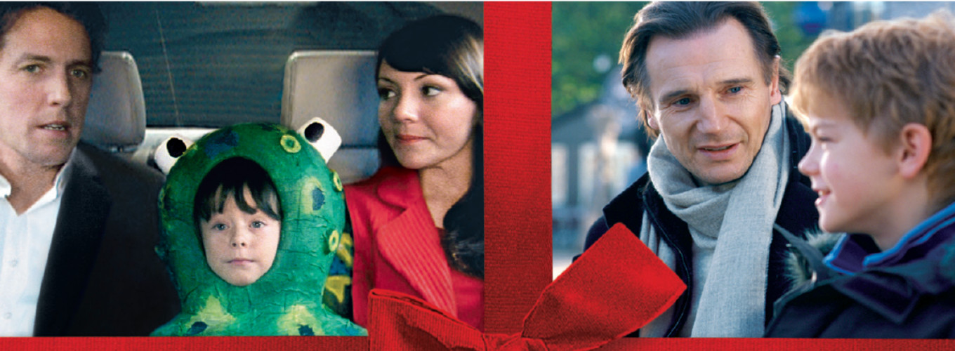 Love Actually movie still shots tied up with a Christmas bow