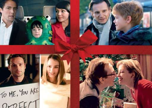 Love Actually movie still shots tied up with a Christmas bow