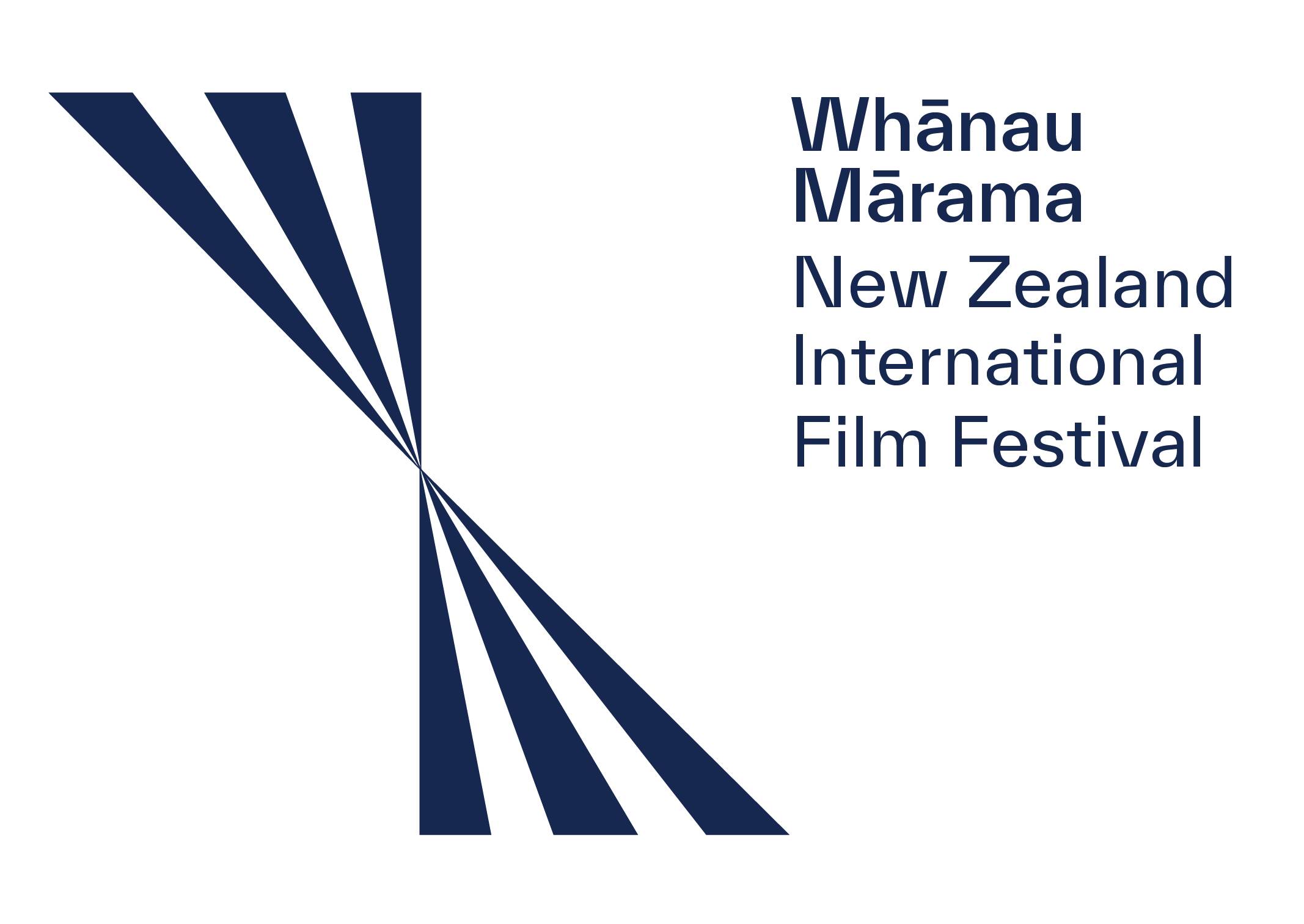 New Zealand International Film Festival text on white background with black.