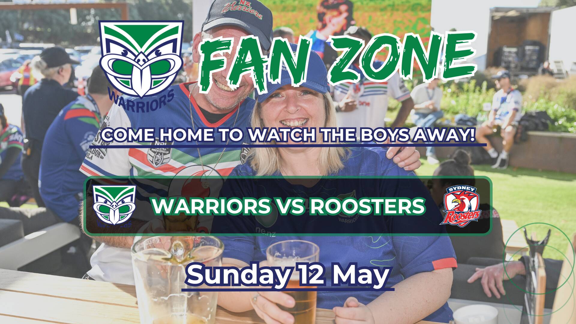 LILYWORLD - Warriors vs Roosters Live Screening
