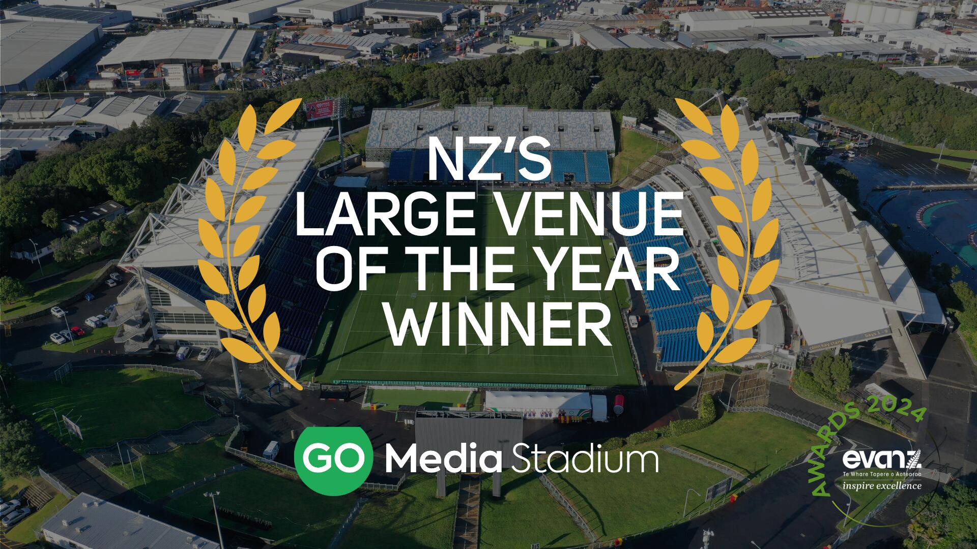 Go Media Stadium Crowned NZ’s Large Venue of the Year