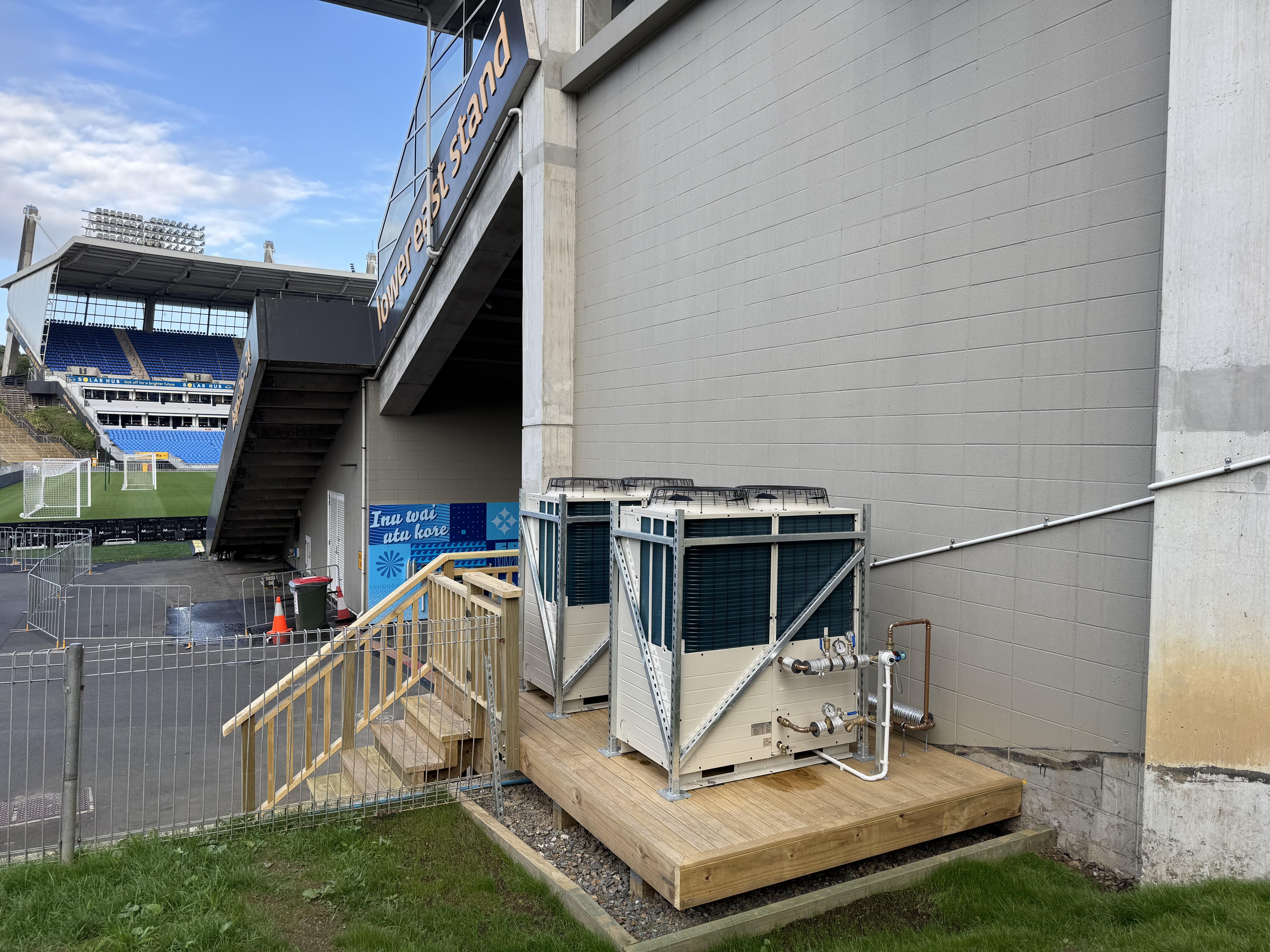 New heat pumps reduce Go Media Stadium’s emissions and costs 