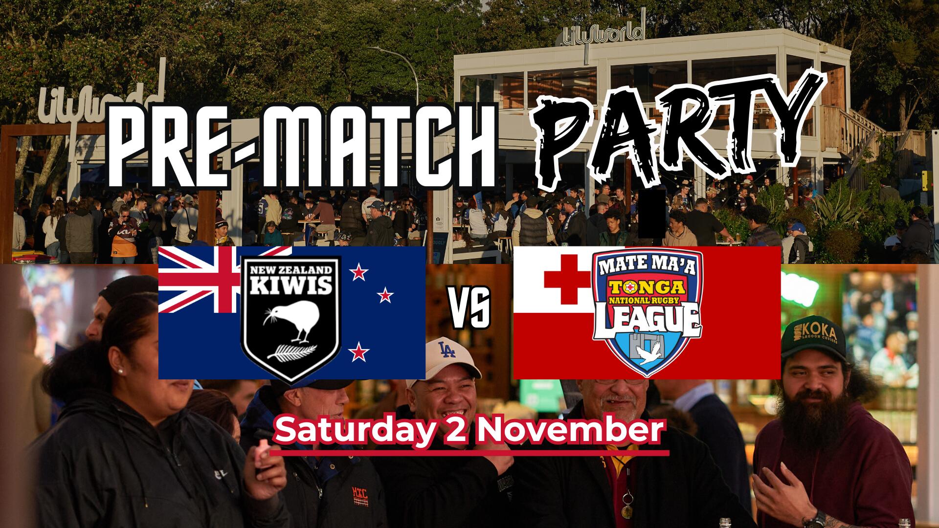 Kiwis vs Tonga Pre-match Party