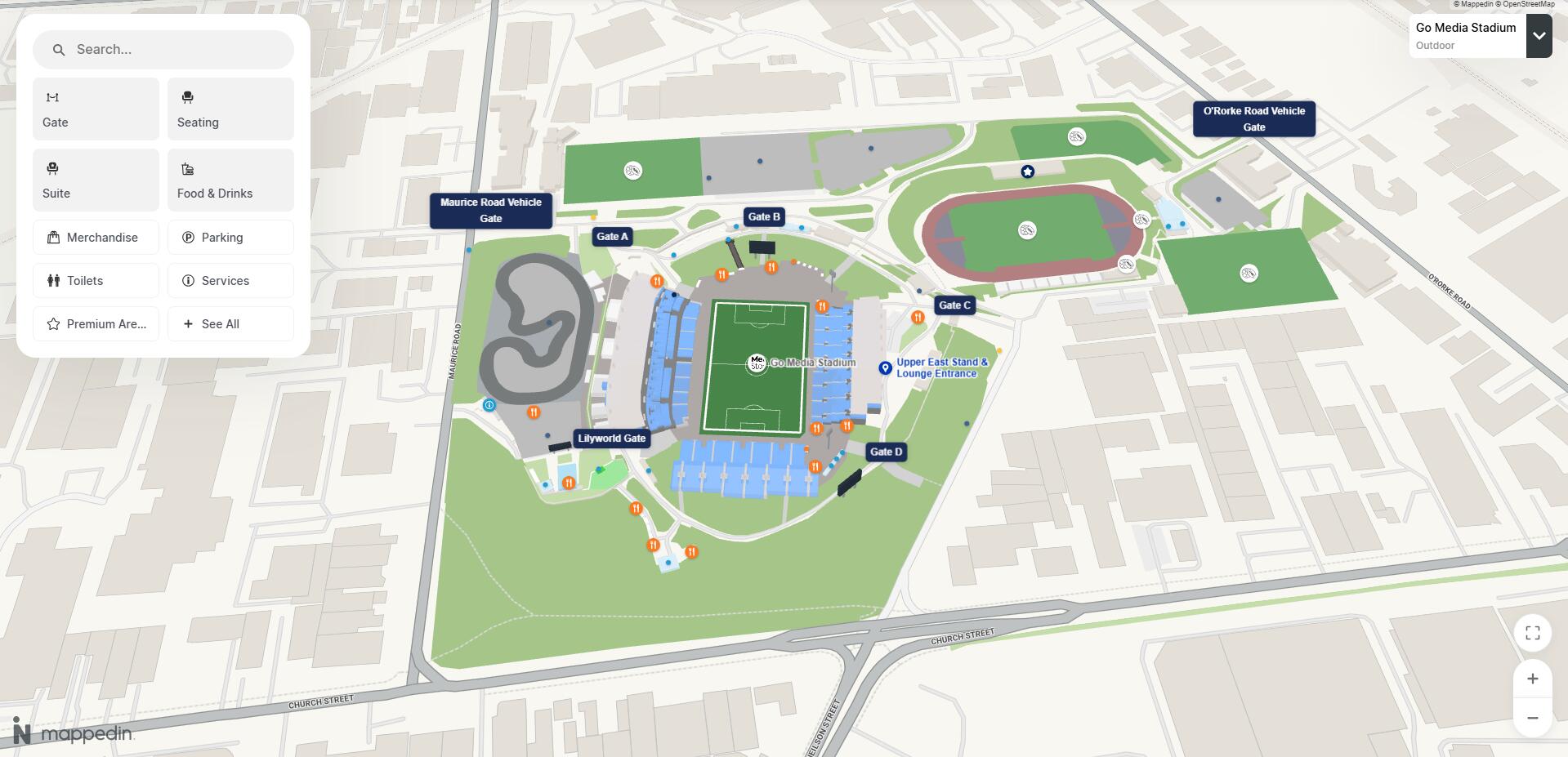 New Interactive Wayfinding Map for Go Media Stadium