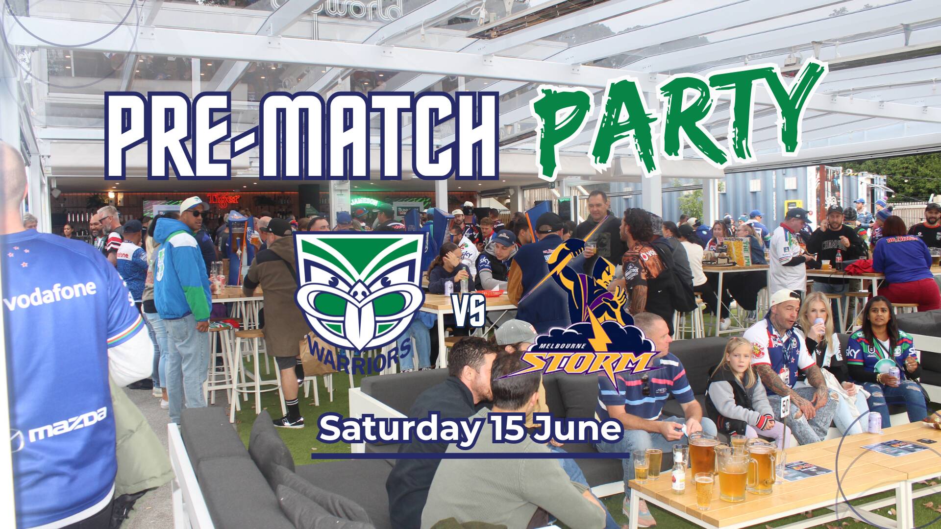 Warriors vs Storm Pre-match Party