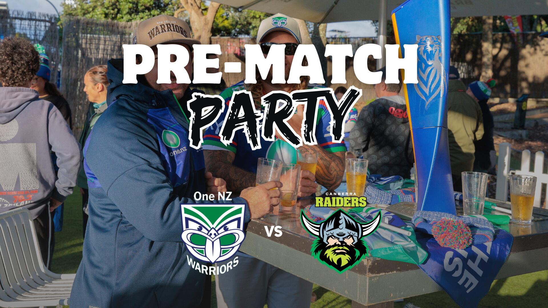 Warriors vs Raiders Pre-match Party 2026