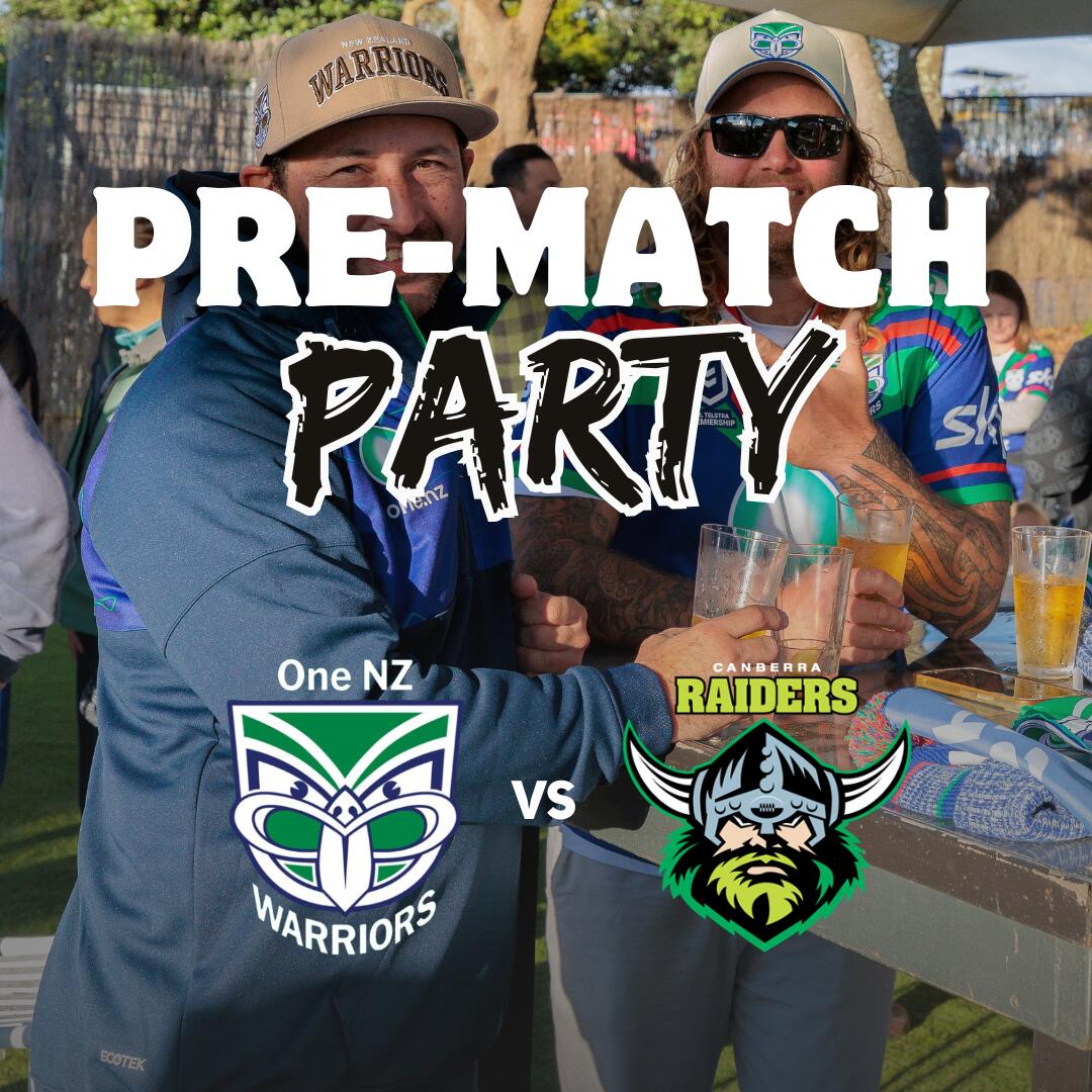 Warriors vs Raiders Pre-match Party 2026