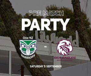 Warriors vs Sea Eagles Pre-match Party 2026