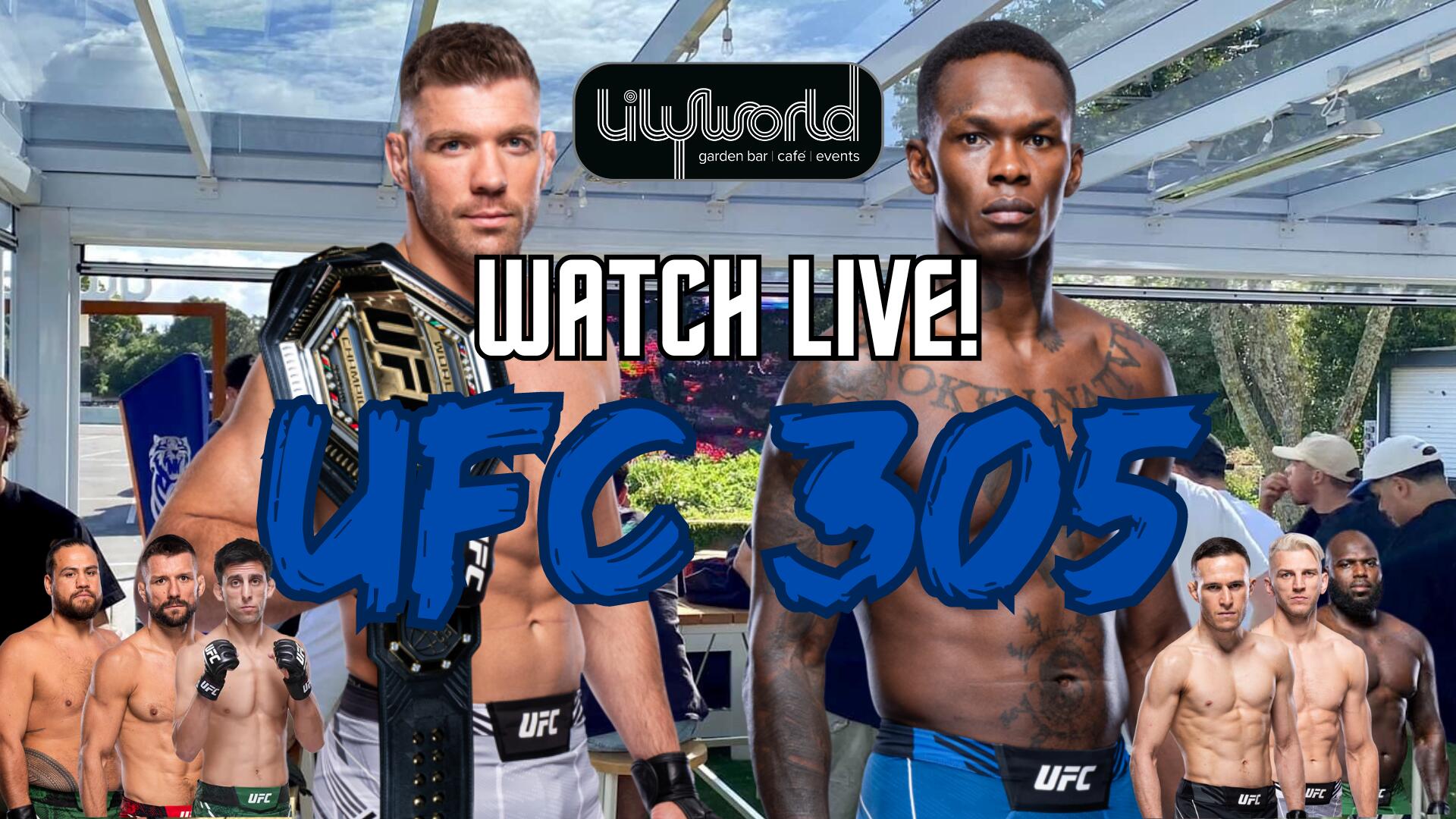 UFC 305 - LIVE SCREENING AT LILYWORLD